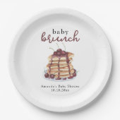 Pannenkoeken Sweet Cherry Baby shower Papieren Bordje (Voorkant)