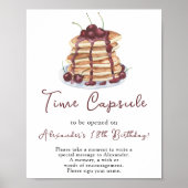 Pannenkoeken Tijdscapsule 1e verjaardag Poster (Voorkant)