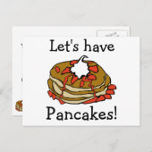 Pannenkoeken! Uitnodiging Briefkaart (Voorkant / Achterkant)