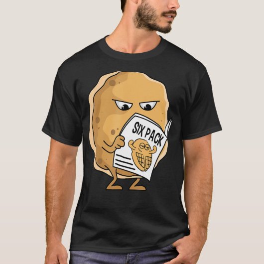 Pannenkoeken Waffle 6 Pack Abs Ontbijt Flapjack Ho T-shirt (Voorkant)