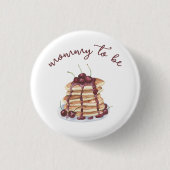 Pannenkoeken Zoete Kers - Mama in wording Ronde Button 3,2 Cm (Voorkant)