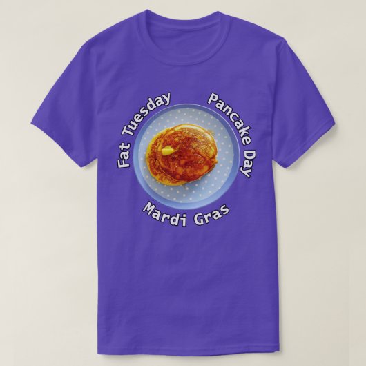 Pannenkoekendag Vet Dinsdag Voedseltypografie T-shirt (Design voorkant)