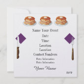 Pannenkoekendiner - Fat Tues - Shrove Tues Uitnodi Kaart (Achterkant)