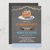 Pannenkoekenjongen slaap verjaardag kaart (Voorkant / Achterkant)