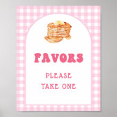 Pannenkoekenontbijt 1e verjaardag favorieten bord poster (Voorkant)