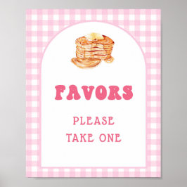 Pannenkoekenontbijt 1e verjaardag favorieten bord poster