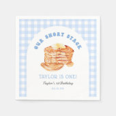 Pannenkoekenontbijt 'Blue Boy' 1e verjaardagsfeest Servet (Voorkant)