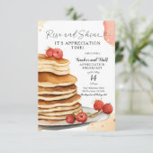 Pannenkoekenopkomst en Shine Teacher Ontbijt Kaart (Staand voorkant)