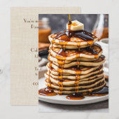 Pannenkoekenstapel met druppelstroop kaart (Voorkant / Achterkant)