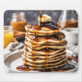 Pannenkoekenstapel met druppelstroop muismat (Voorkant)