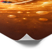 Pannenkoekenstapel Stroop Gloed Vibe Poster (Hoek)