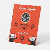 Pannenkoekkok Master Reclamebord Met Voetstuk (Voorkant)