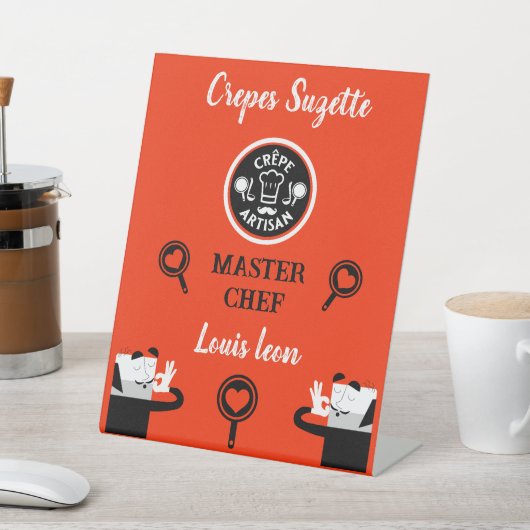 Pannenkoekkok Master Reclamebord Met Voetstuk (Insitu)