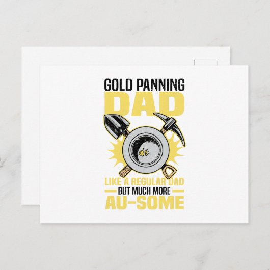 Panning voor goud briefkaart (Voorkant / Achterkant)