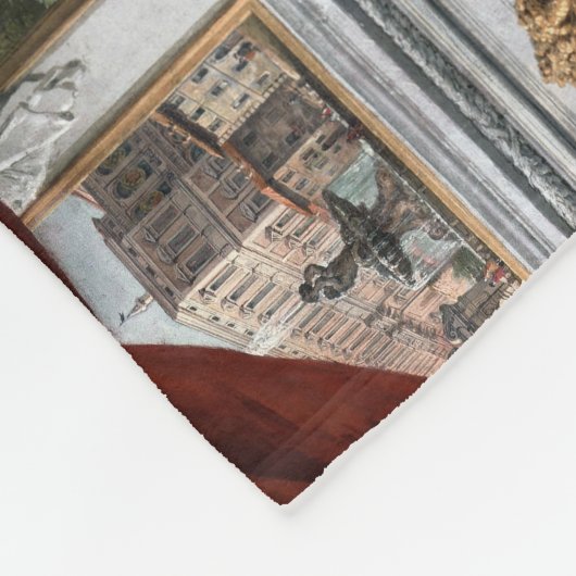 Pannini - Galerij van Uitzichten van Modern Rome Fleece Deken (Hoek)