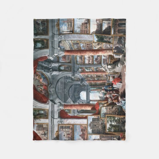 Pannini - Galerij van Uitzichten van Modern Rome Fleece Deken (Voorkant)