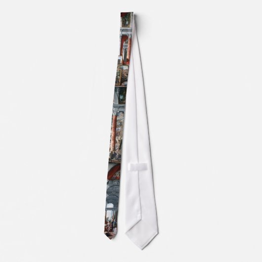 Pannini - Galerij van Uitzichten van Modern Rome Stropdas (Achterkant)