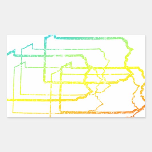 pannsylvania chill blur rechthoekige sticker (Voorkant)