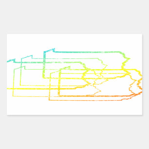 pannsylvania chill blur rechthoekige sticker
