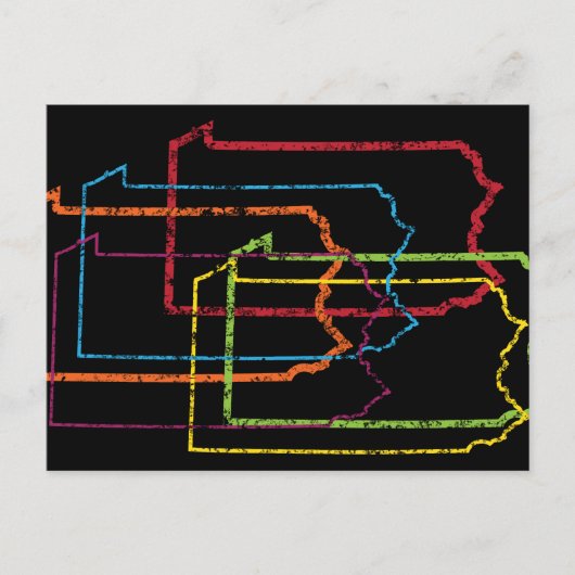 pannsylvania pride blur briefkaart (Voorkant)