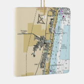 Pano Beach Nautical Chart Keramisch Ornament (Rechts)