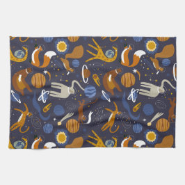 Paño de cocina Animals Outer Space Theedoek