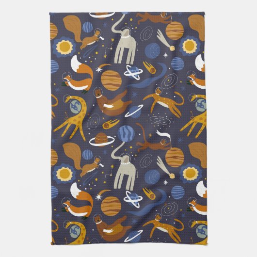 Paño de cocina Animals Outer Space Theedoek (Verticaal)
