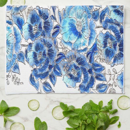 Paño de cocina Blue Theedoek (Gevouwen)