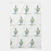 Paño de cocina cactus acuarelas theedoek (Verticaal)