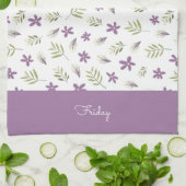 Paño de cocina Violetas y flores silvestres Theedoek (Gevouwen)