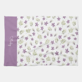 Paño de cocina Violetas y flores silvestres Theedoek (Horizontaal)