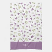 Paño de cocina Violetas y flores silvestres Theedoek (Verticaal)