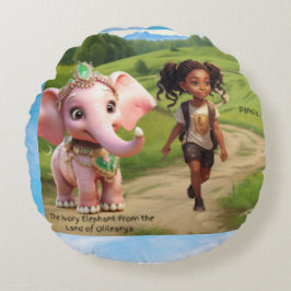 Panola & Ivory Elephant Friendship Pillow – Olilea Rond Kussen