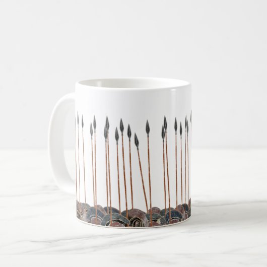 Panoply - Gebied van Griekse hoplietsperen Koffiemok (Voorkant links)