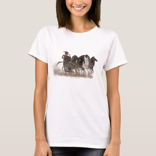 Panoply - Oude Griekse chariot en paarden zoom T-shirt (Voorkant)