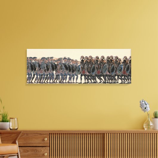 Panoply - Oude Griekse hopliet strijd Canvas Afdruk (Insitu (Woonkamer))