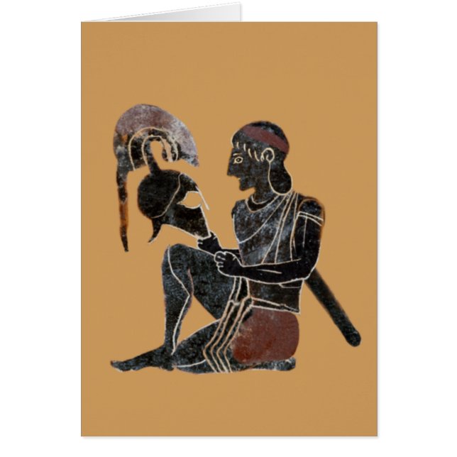 Panoply - Oude Griekse hoplietsoldaat zit (Voorkant)