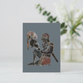 Panoply - Oude Griekse hoplietsoldaat zit Briefkaart (Staand voorkant)