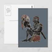 Panoply - Oude Griekse hoplietsoldaat zit Briefkaart (Voorkant / Achterkant)