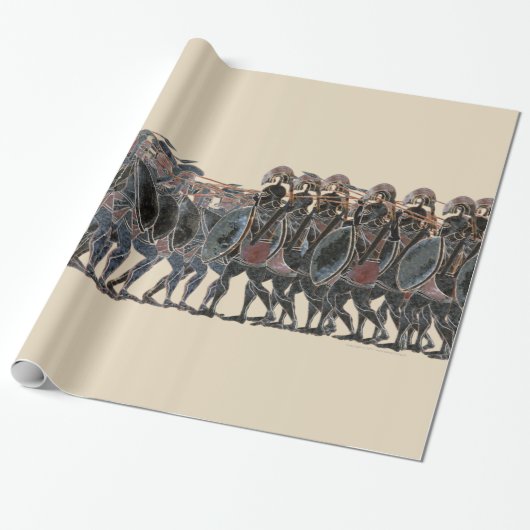Panoply - Oude Griekse hoplite gevecht groot Cadeaupapier (Uitgerold)