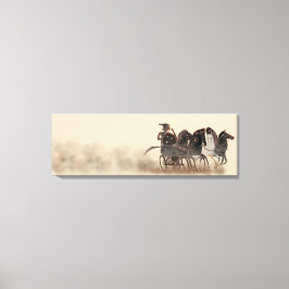 Panoply - Oude Griekse strijdwagen en paarden Canvas Afdruk
