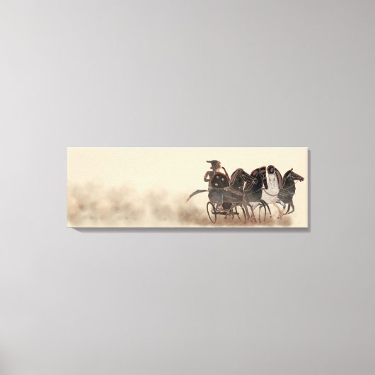 Panoply - Oude Griekse strijdwagen en paarden Canvas Afdruk (Voorkant)