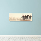 Panoply - Oude Griekse strijdwagen en paarden Canvas Afdruk (Insitu (Houten vloer))
