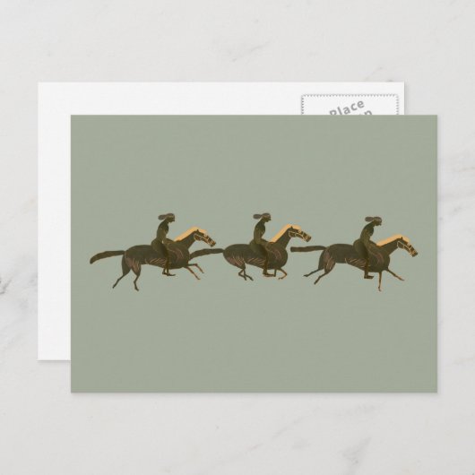 Panoply - Oude Griekse vase-kunstpaarden en -rijde Briefkaart (Voorkant / Achterkant)