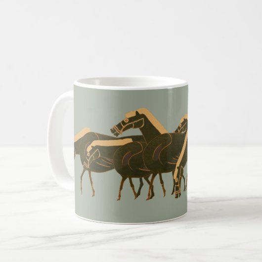 Panoply - Oude Griekse vaspaarden grazen Koffiemok (Voorkant links)