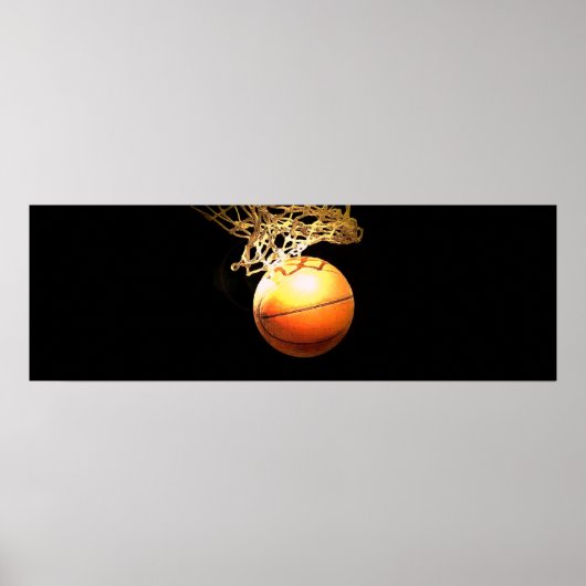 Panorama Basketbal Print Poster (Voorkant)