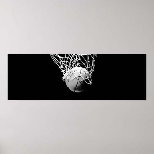 Panorama Basketbal Print Poster (Voorkant)