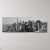 Panorama Black White New York Skyline Poster (Voorkant)