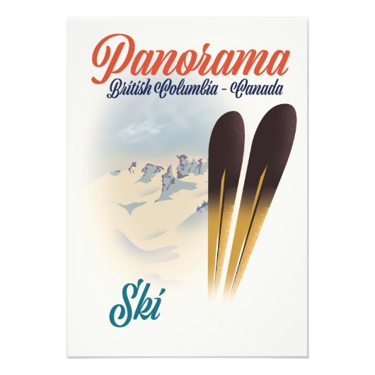 Panorama British Columbia Canada ski poster (Voorkant)