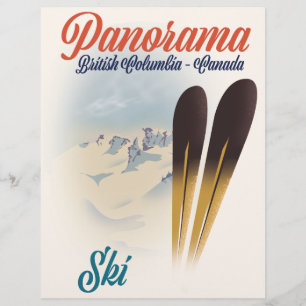Panorama British Columbia Canada ski-poster Flyer